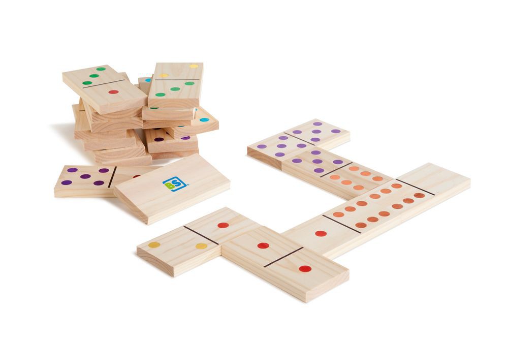 Domino drewniane XL kolorowe
