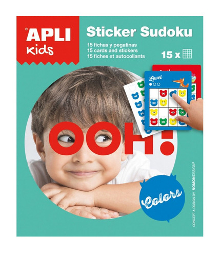 Apli Kids, Gra podróżna z naklejkami - Sudoku kolory