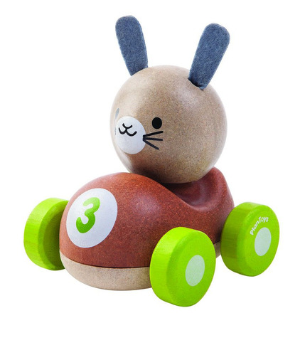 Drewniana wyścigówka królik, Plan Toys