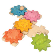Drewniane puzzle koła zębate standard Plan Toys