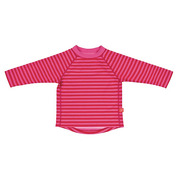 Lassig, koszulka do pływania z długim rękawem Pink stripes, UV 50+, 0-6 mcy