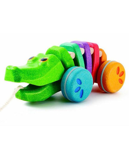 Plan Toys, Tęczowy krokodyl do ciągnięcia