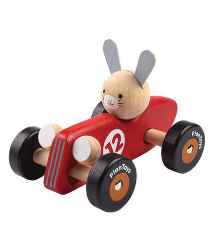 plan toys, Drewniana rajdówka z królikiem