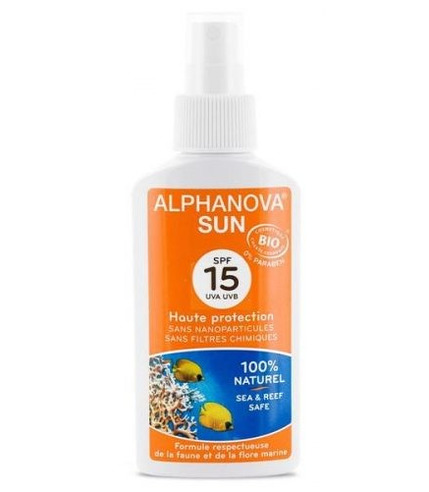 Alphanova Sun, Bio Spray Przeciwsłoneczny, filtr SPF15