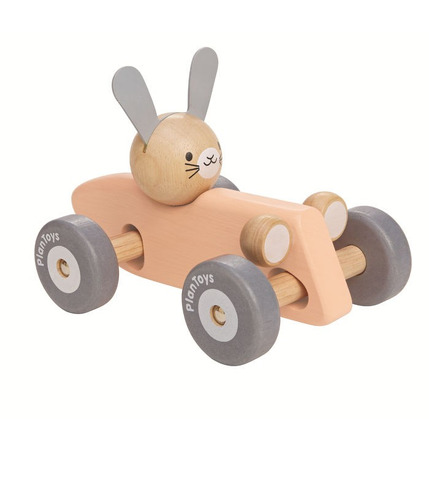 Plan Toys, Pastelowa rajdówka z królikiem