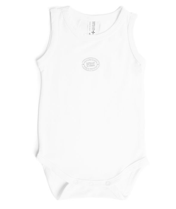 Bamboom, Body Niemowlęce bez Rękawów Bambus Organiczny Białe 9-12m Bamboom, Body Niemowlęce bez Rękawów Bambus Organiczny Białe 9-12m