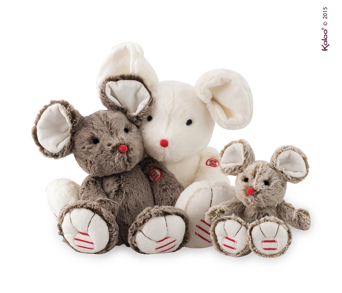 Kaloo, Myszka kość słoniowa duża 38 cm kolekcja Rouge