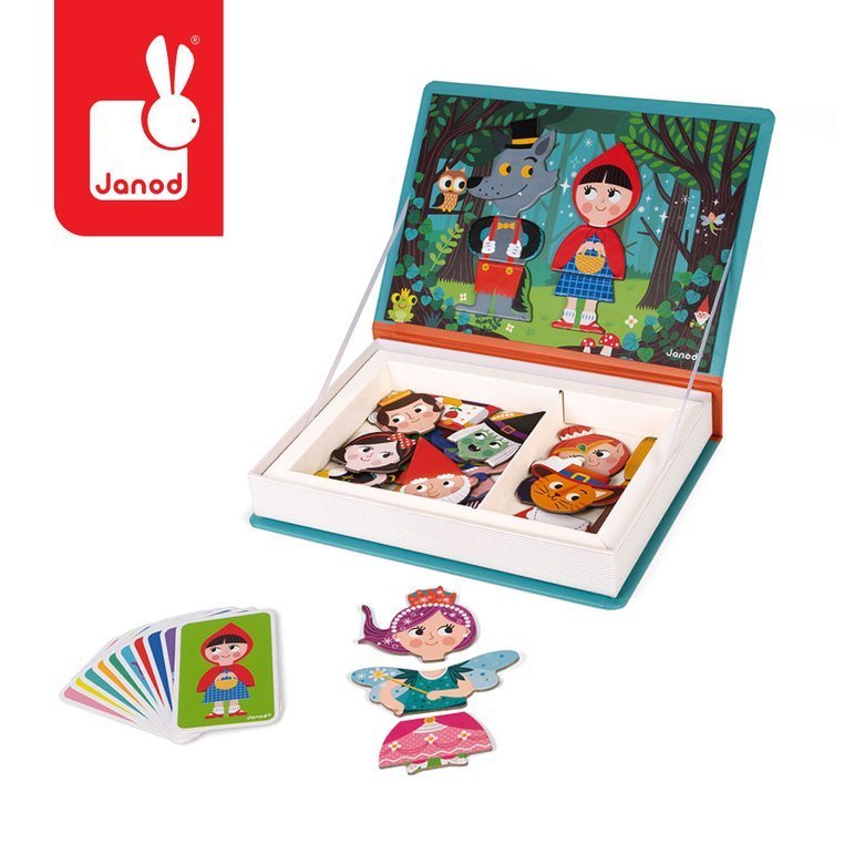 Janod, Magnetyczna układanka Świat baśni Magnetibook 3-8 lat