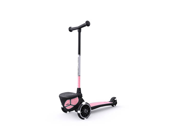 Scootandride, Highwaykick 2 Lifestyle Hulajnoga trójkołowa balansowa ze świecącymi kółkami odblaskową kierownicą Reflective Rose Scootandride, Highwaykick 2 Lifestyle Hulajnoga trójkołowa balansowa ze świecącymi kółkami odblaskową kierownicą Reflective Rose