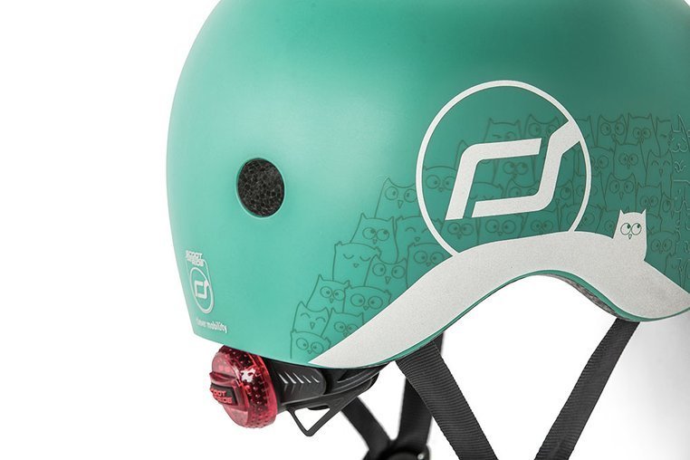 Scootandride, Kask z odblaskami XXS-S dla dzieci 1-5 lat Forest Owl