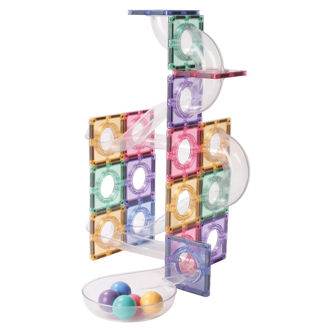 Cleverclixx, Klocki Magnetyczne Ball Run Creative Pack Pastel  70 El.