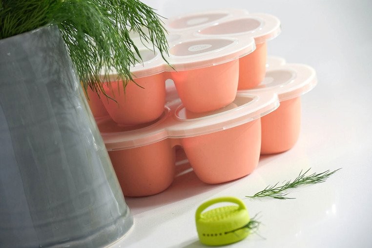 Beaba Silikonowy pojemnik do mrożenia 6 x 90 ml  pink