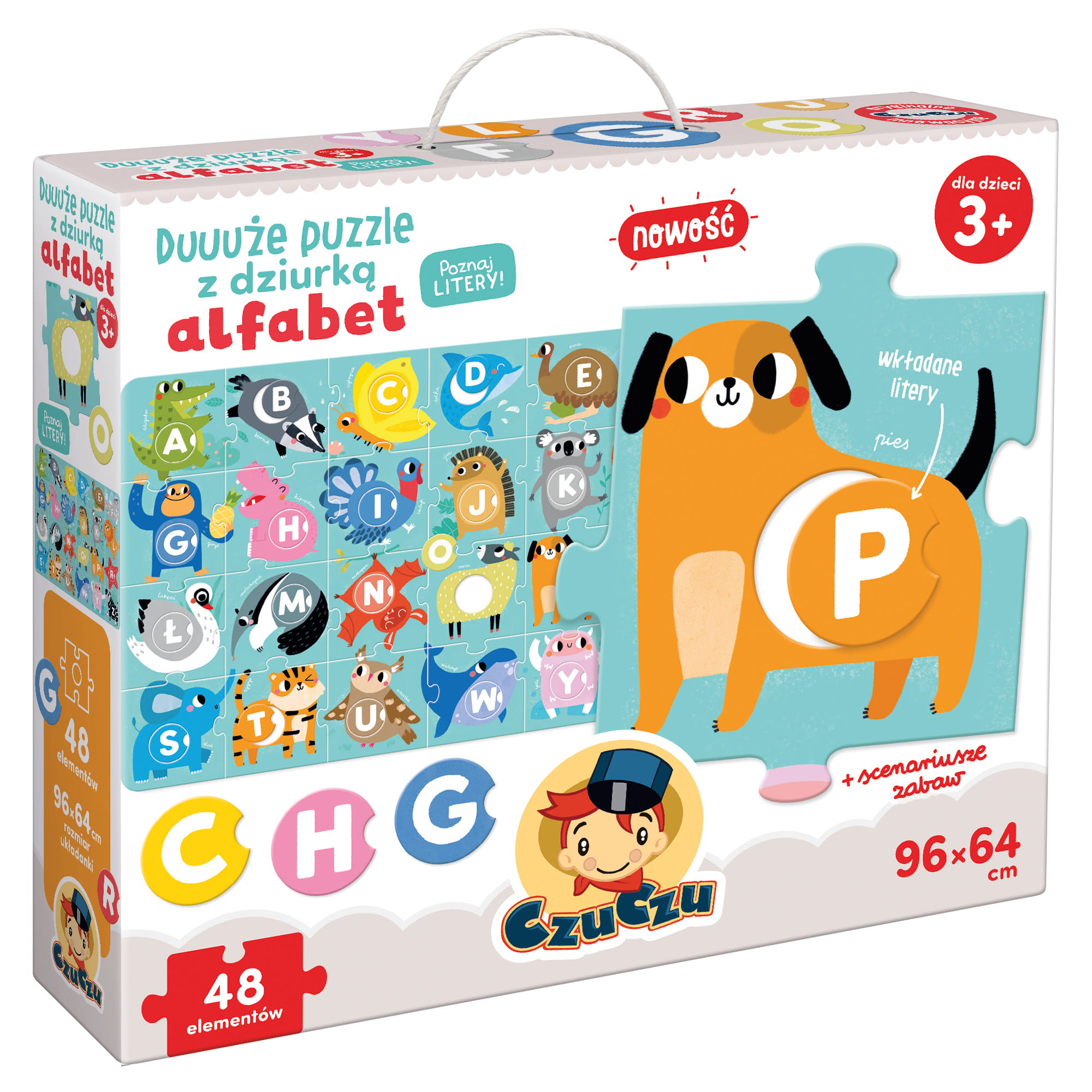 Czuczu, Duuuże puzzle z dziurką Alfabet Czuczu, Duuuże puzzle z dziurką Alfabet