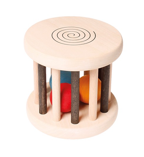 Grimm's, Mini rolka z kulkami, kolekcja naturalna, 1+