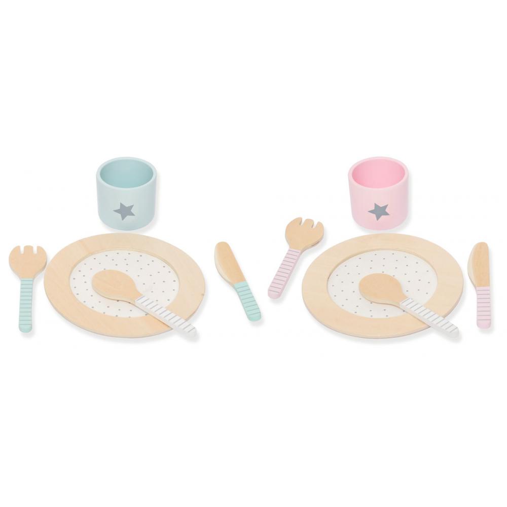 Jabadabado, Zestaw obiadowy, drewniane naczynia