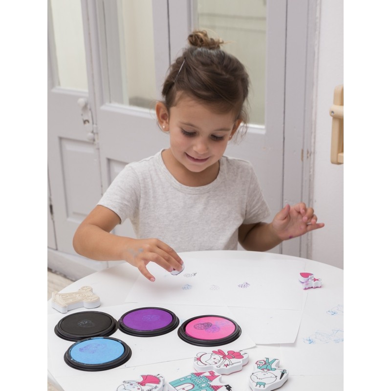 Apli Kids, Zestaw tuszy do stempli - Zielony/Pomarańczowy/ Brązowy Apli Kids, Zestaw tuszy do stempli - Zielony/Pomarańczowy/ Brązowy