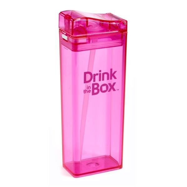 Drink In The Box, Bidon ze słomką pink 350ml