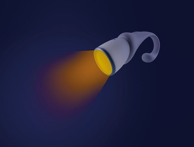 Beaba, Lampka nocna LED przenośna z latarką Pixie 90h świecenia Mineral