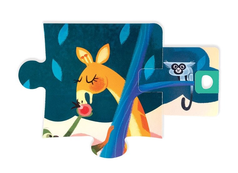 Janod, Puzzle z niespodzianką 20 elementów Uczta w dżungli