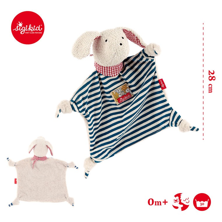 SIGIKID, Przytulaczek komforter Piesek w niebieskie paski