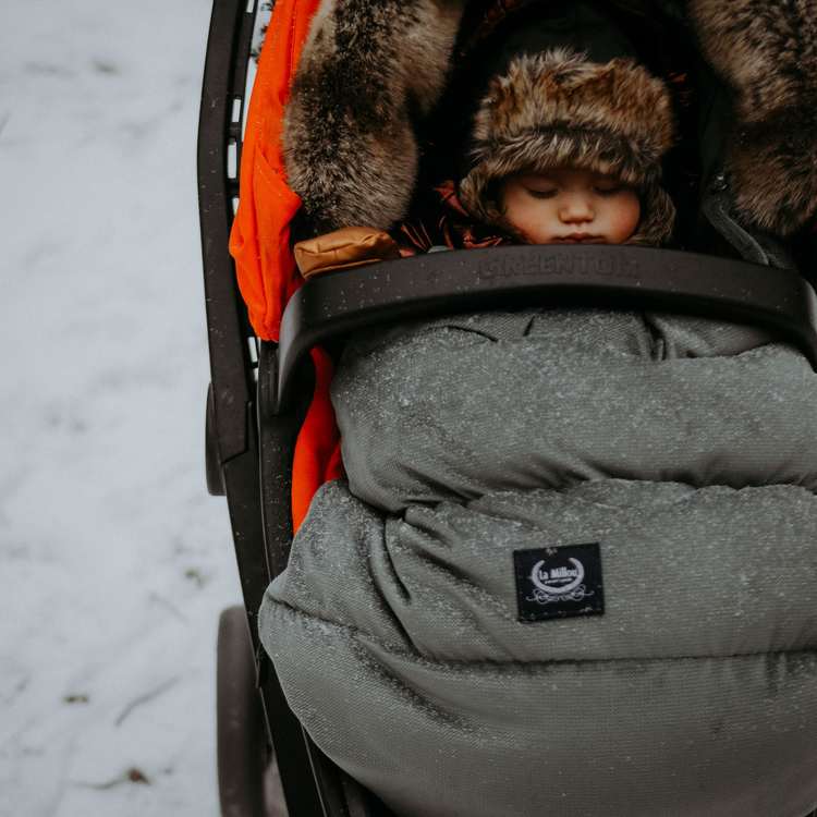 La Millou, Velvet Collection - Aspen Winterproof Stroller Bag Uni - Mulberry