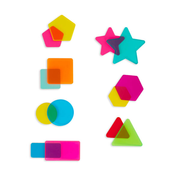 B.toys, Rainbow Stack ‘n’ Sort – drewniana układanka geometryczna do miksowania kolorów B.toys, Rainbow Stack ‘n’ Sort – drewniana układanka geometryczna do miksowania kolorów