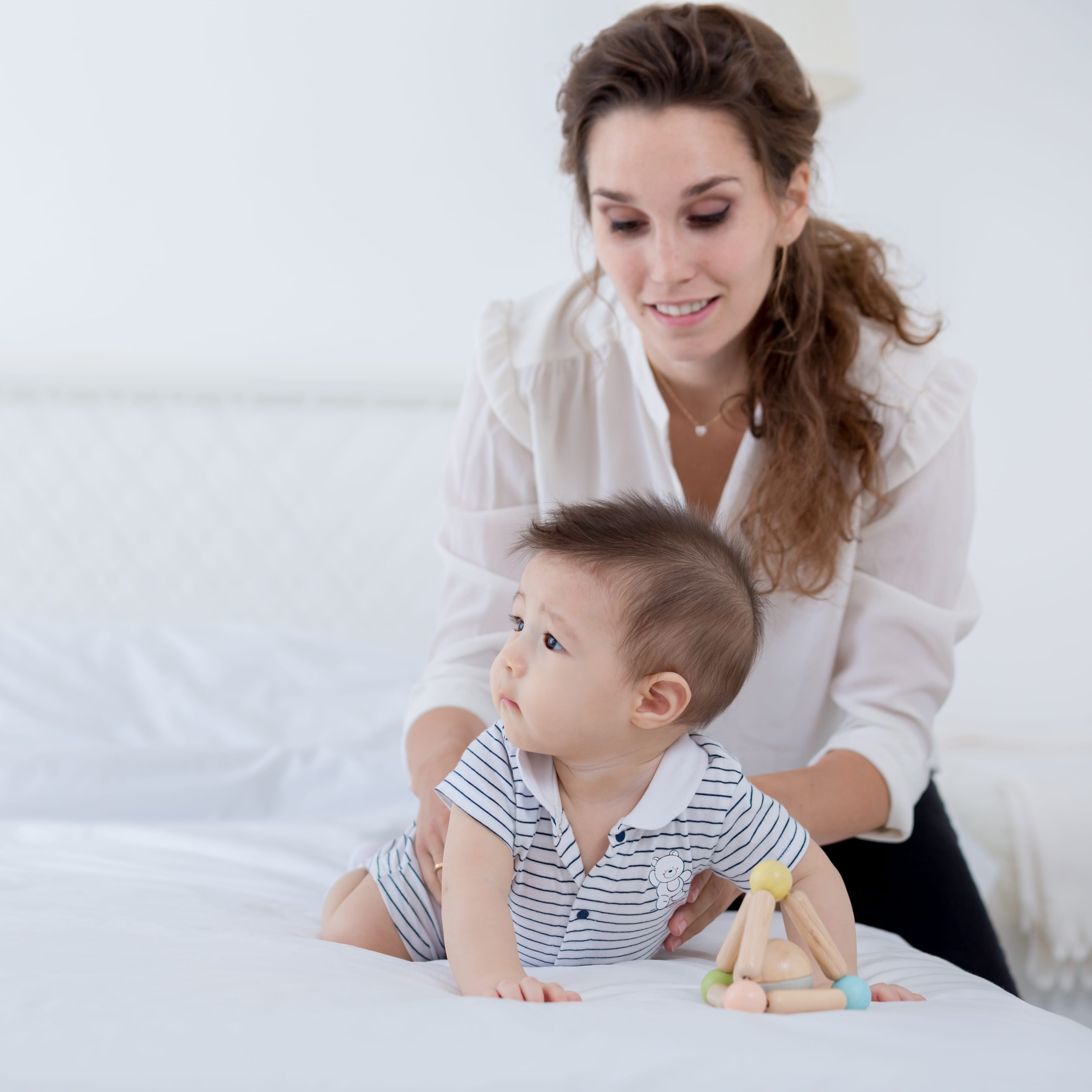 Plan Toys, Pastelowa grzechotka piramidka Plan Toys, Pastelowa grzechotka piramidka