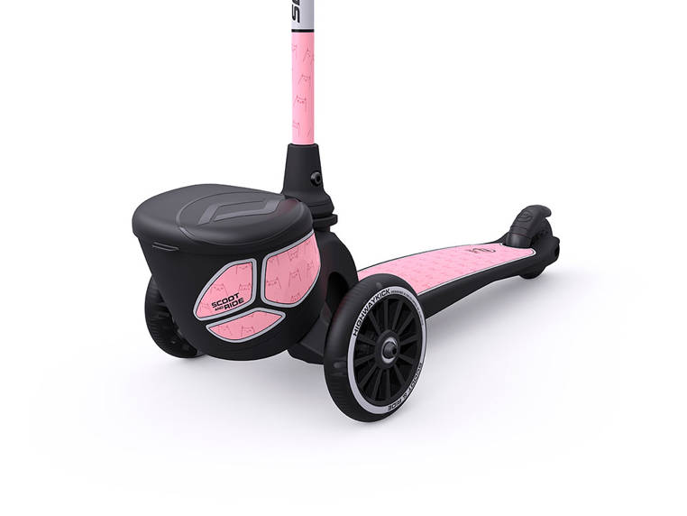Scootandride, Highwaykick 2 Lifestyle Hulajnoga trójkołowa balansowa ze świecącymi kółkami odblaskową kierownicą Reflective Rose Scootandride, Highwaykick 2 Lifestyle Hulajnoga trójkołowa balansowa ze świecącymi kółkami odblaskową kierownicą Reflective Rose