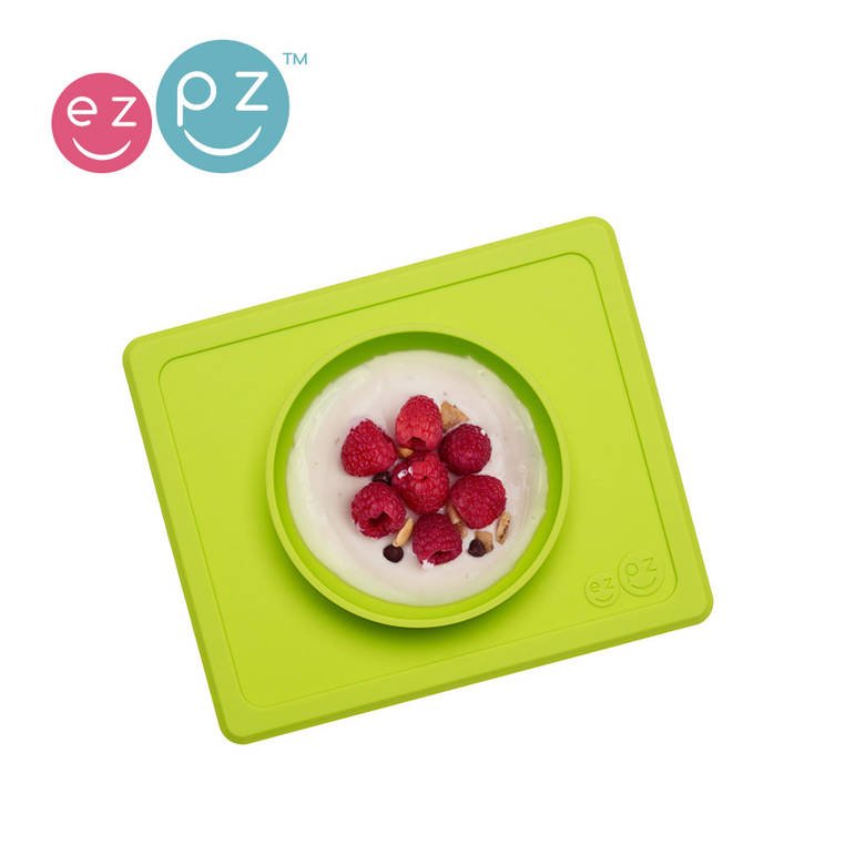 EZPZ, Silikonowa miseczka z podkładką 2w1 Mini Bowl zielony EZPZ, Silikonowa miseczka z podkładką 2w1 Mini Bowl zielony