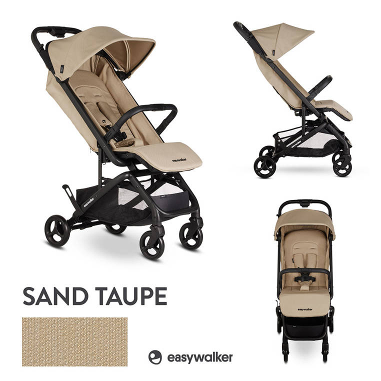 Easywalker, Miley² Kompaktowy wózek spacerowy z torbą transportową Sand Taupe