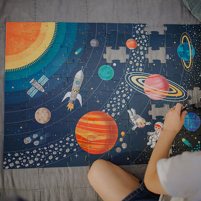 Janod, Puzzle edukacyjne Układ słoneczny 100 elementów 5+ Janod, Puzzle edukacyjne Układ słoneczny 100 elementów 5+