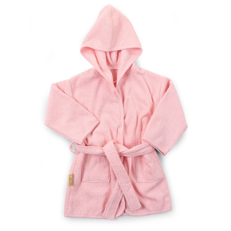 Szlafrok 6-24 miesiące pastelowy różowy