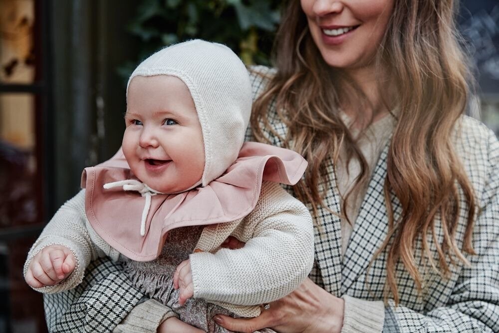 Elodie Details, Czapka Vintage - Vanilla White 6-12 m-cy