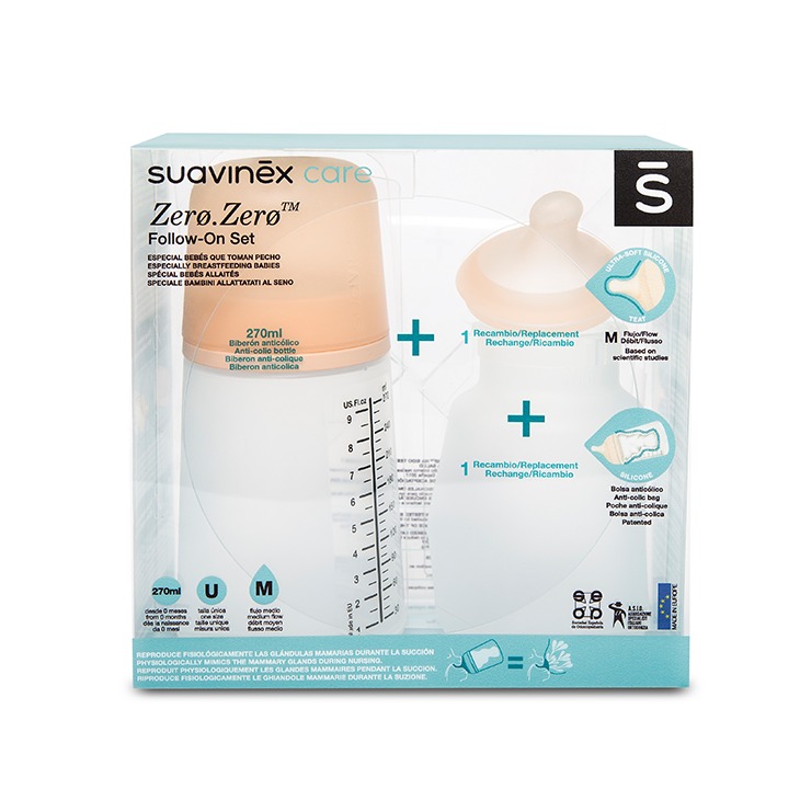 Suavinex, Zestaw startowy ZERO ZERO 270ml