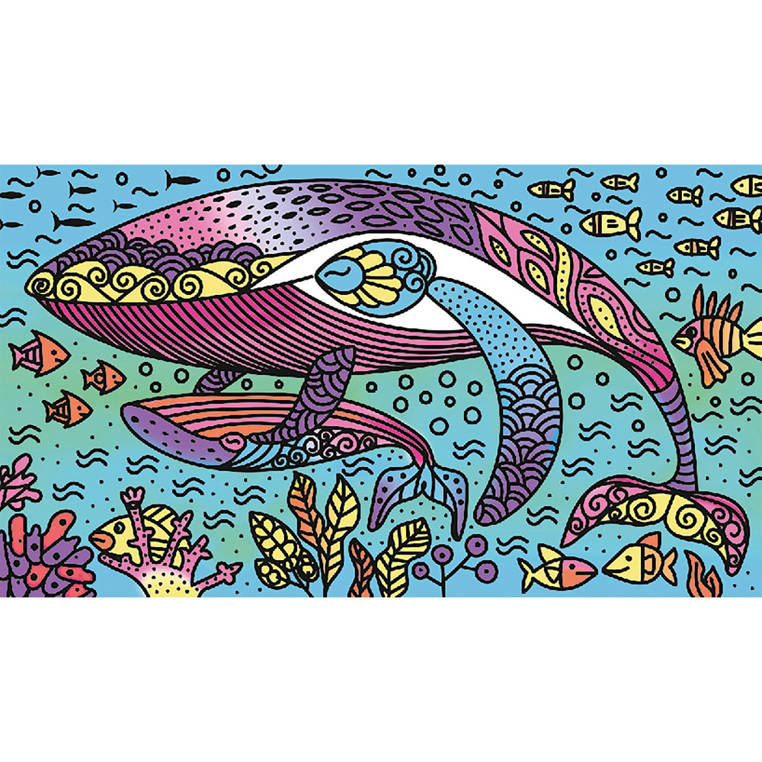 Janod, Zestaw kreatywny Magiczne kolorowanki wodne Ocean 7+ Janod, Zestaw kreatywny Magiczne kolorowanki wodne Ocean 7+