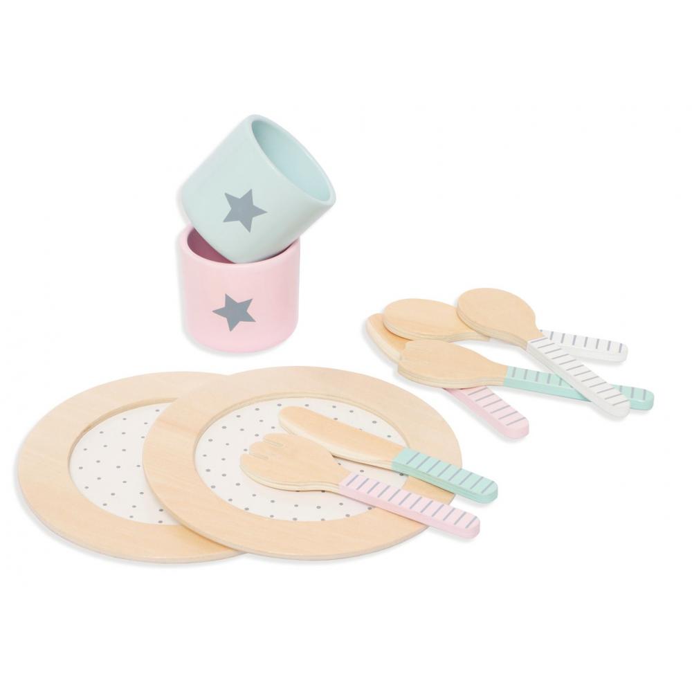 Jabadabado, Zestaw obiadowy, drewniane naczynia