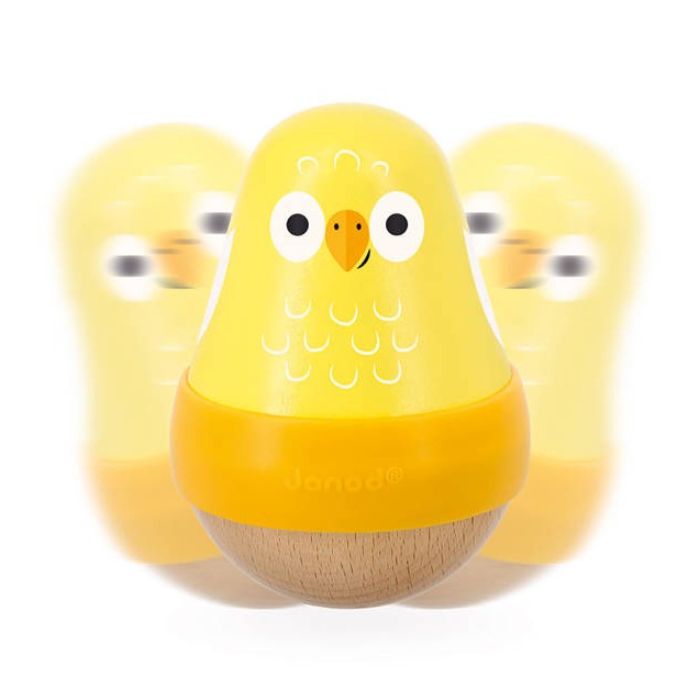 Janod, Drewniana wańka wstańka z dzwoneczkiem Ptaszek Tropik