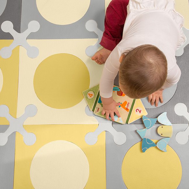 Skip Hop, mata Playspot szaro/żółta