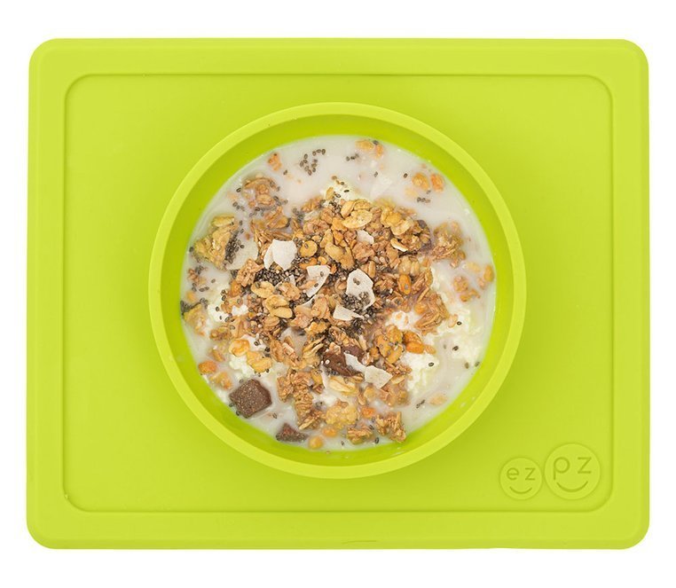 EZPZ, Silikonowa miseczka z podkładką 2w1 Mini Bowl zielony EZPZ, Silikonowa miseczka z podkładką 2w1 Mini Bowl zielony