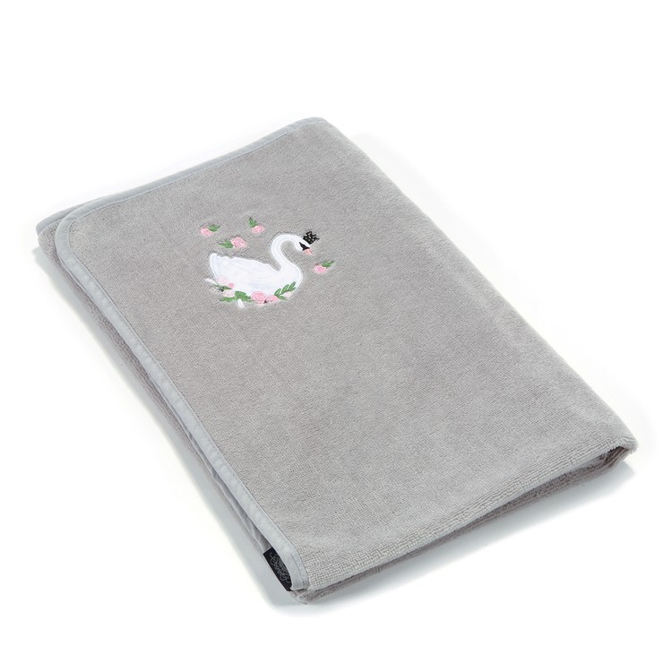 La Millou,  Ręcznik Newborn Bamboo Soft Grey  MOONLIGHT SWAN