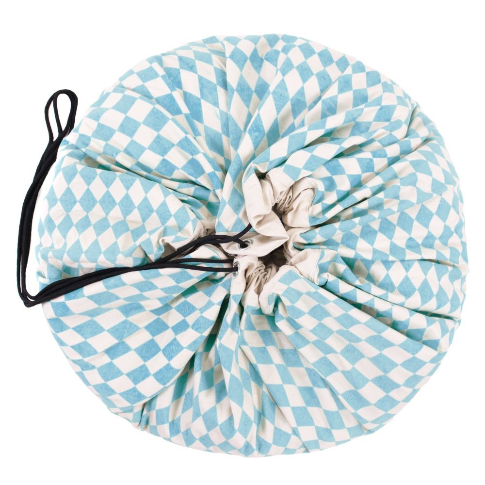 Worek na zabawki i klocki Niebieskie Romby