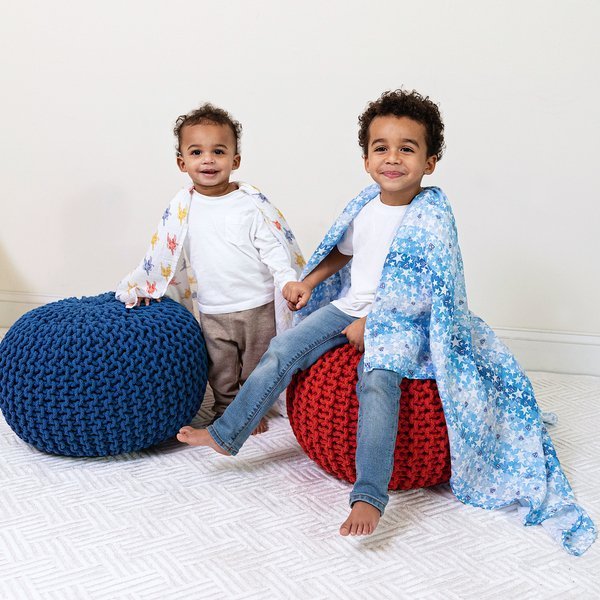 Aden & Anais, ESSENTIALS otulacz muślinowy 112cm x 112cm Superman 2szt