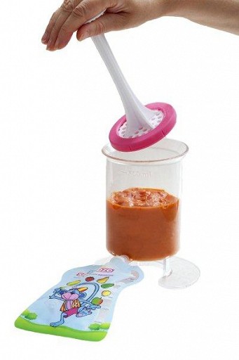 Fill'n Squeeze, zestaw rozszerzony z saszetkami do karmienia dzieci i szczoteczką Fill'n Squeeze, zestaw rozszerzony z saszetkami do karmienia dzieci i szczoteczką