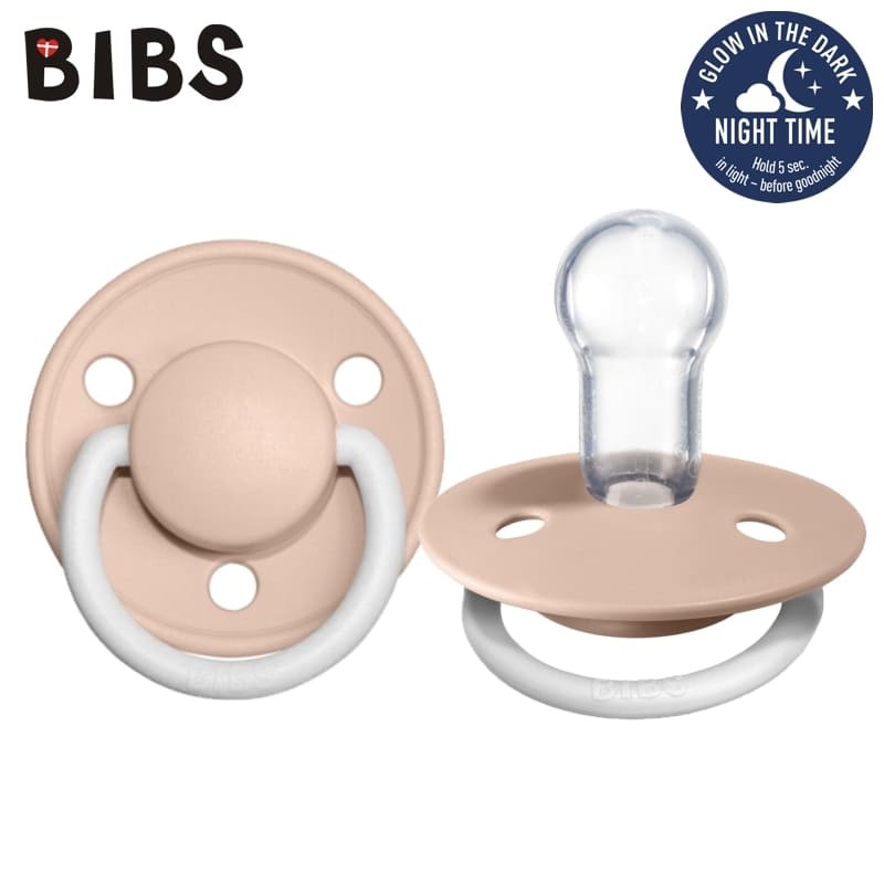 Bibs, De Lux Blush Night One Size Smoczek uspokajający silikonowy