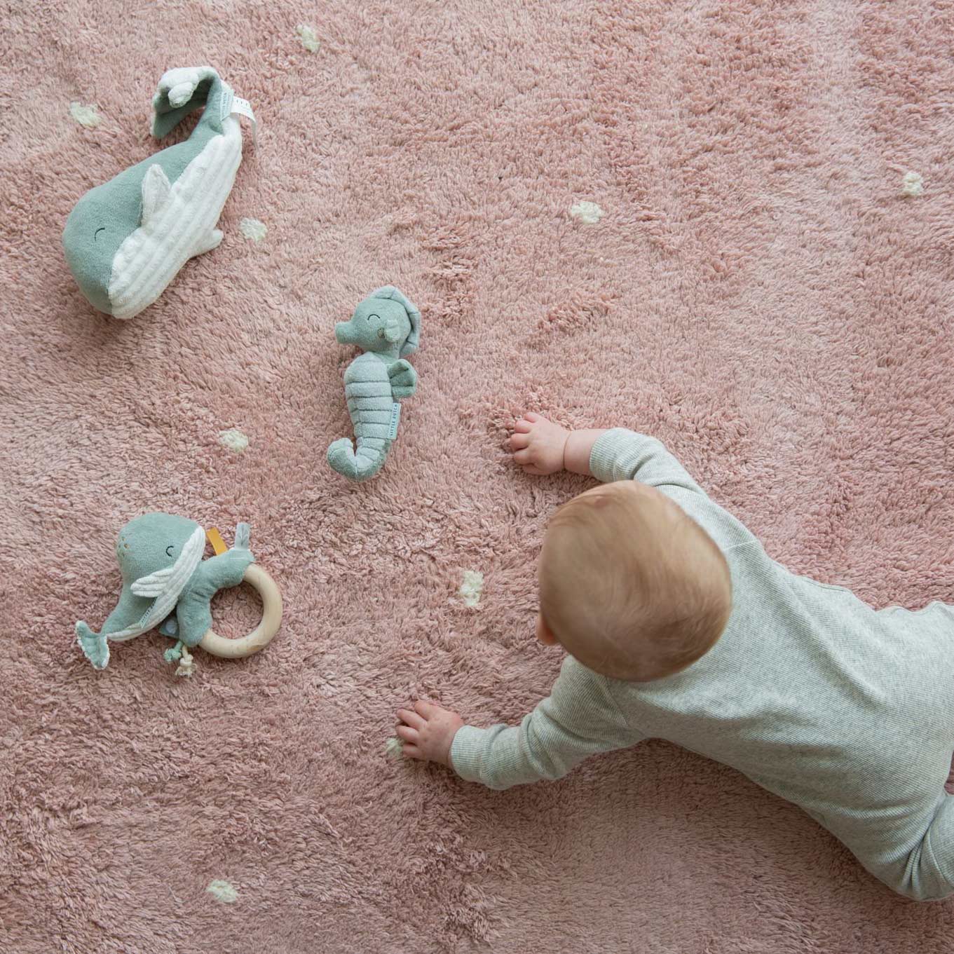 Little Dutch, Grzechotka klonowa Wieloryb Ocean Mięta Little Dutch, Grzechotka klonowa Wieloryb Ocean Mięta