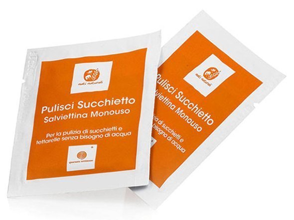 Natinaturali,  Jednorazowe Chusteczki Odkażające do Smoczka, 0m+, 14 szt.