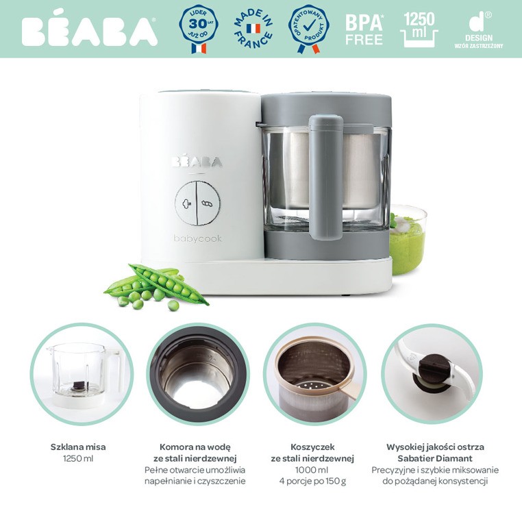 Beaba, Babycook® Neo Grey/white Beaba, Babycook® Neo Grey/white