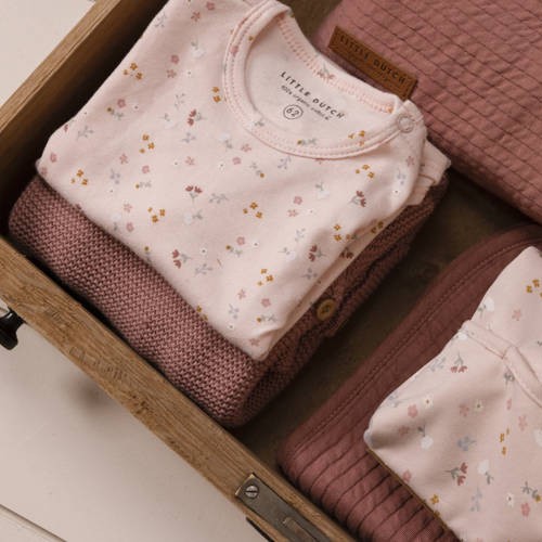 Little dutch, Lekki śpiworek bawełniany 90 cm Little Pink Flowers TOG 0,4