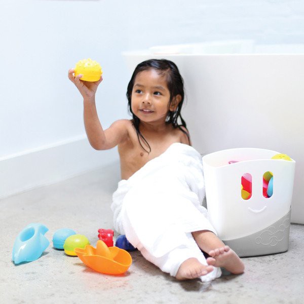 Ubbi, pojemnik 2 częściowy na zabawki kąpielowe - szary Ubbi, pojemnik 2 częściowy na zabawki kąpielowe - szary