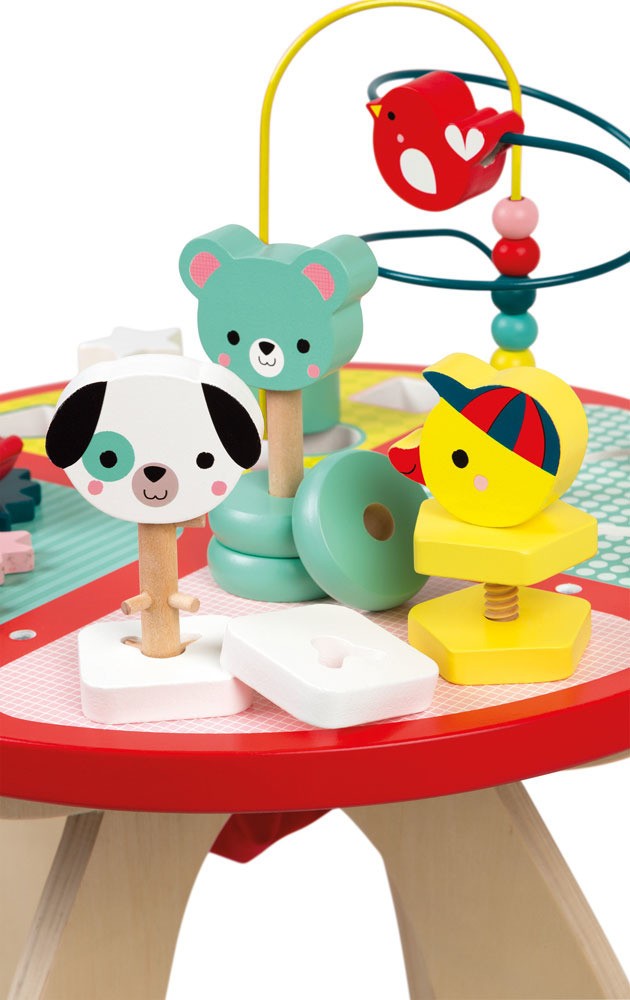 Janod, Stolik edukacyjny duży drewniany Baby Forest Janod, Stolik edukacyjny duży drewniany Baby Forest